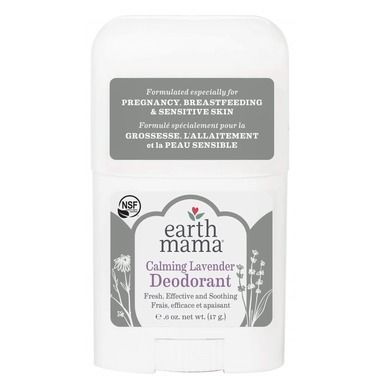 Earth Mama Calming Lavender Deodorant Travel Size - For Pregnancy, Breastfeeding and Sensitive Skin 17g