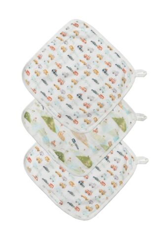 Loulou Lollipop Bamboo Muslin Washcloth 3-pieces Set - Camper Vans