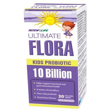 Renew Life Kids Probiotic 10 Billion 30 Chewable Tablets