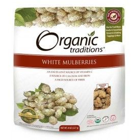 Organic Traditions White Mulberries 227G