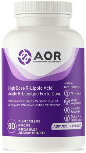 AOR High Dose R-Lipoic Acid 60 VegiCaps