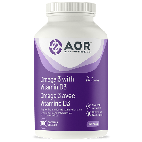 AOR Omega 3 with Vitamin D3 180 Softgels