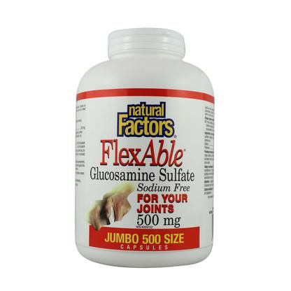 Natural Factors Flexable Glucosamine  Sodium Free  500 Capsules