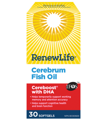 Renew Life Cerebrum Cereboost With DHA 30 Fish Gels