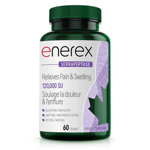 Enerex Botanicals Serrapeptase120,000 SU 60 Capsules @