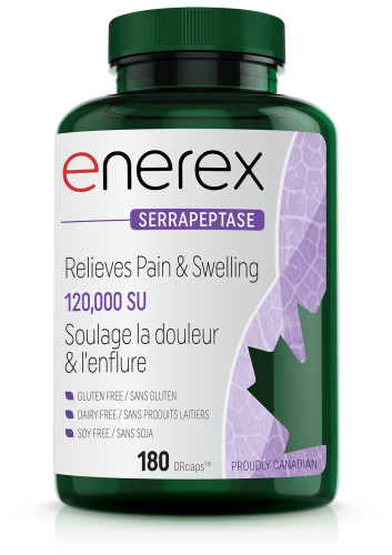 Enerex Botanicals Serrapeptase120,000 SU 180 Capsules @