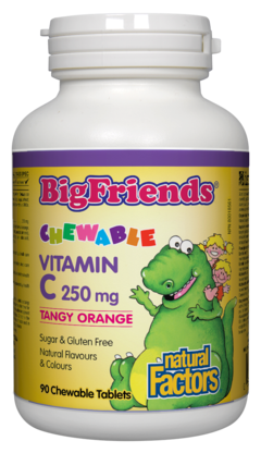 Natural Factors Vitamin C 250MG Orange Flavour 90 Chewables