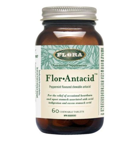 Flora Flor Antacid 446mg 60 Chewable Tablets @