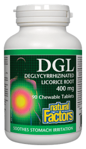 Natural Factors DGL Licorice Root 400MG 90 Tablets @