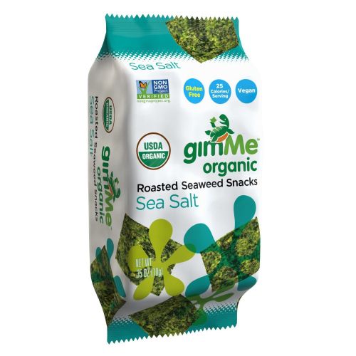 gimMe Organic Roasted Seaweed Snacks SeaSalt 10g