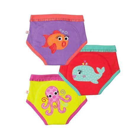 Zoocchini Organic Training Pants - Girls Ocean Friend 3T-4T