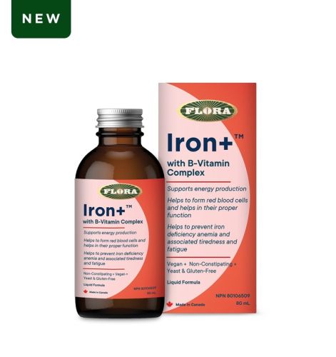 Flora Iron+ Liquid with B-Vitamin Complex 80ml @