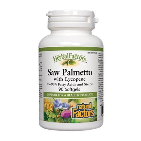 Natural Factors Saw Palmetto with Lycopene  90 Softgels