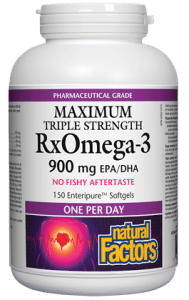 Natural Factors RxOmega-3 900mg One Per Day 150 Sgels @#