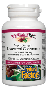 Natural Factors Resveratrol Rich 500mg 60VCapsules