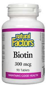 Natural Factors Biotin 300MCG  90 Tablets