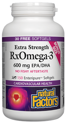 Natural Factors RxOmega-3 600mg EPA/DHA 120+30 Softgels