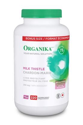 Organika Milk Thistle Bonus Size 180 + 40 vegetarian capsules @