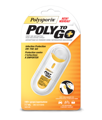 Polysporin POLY TO GO First Aid Antiseptic/Pain Relieving Spray 7.7ml