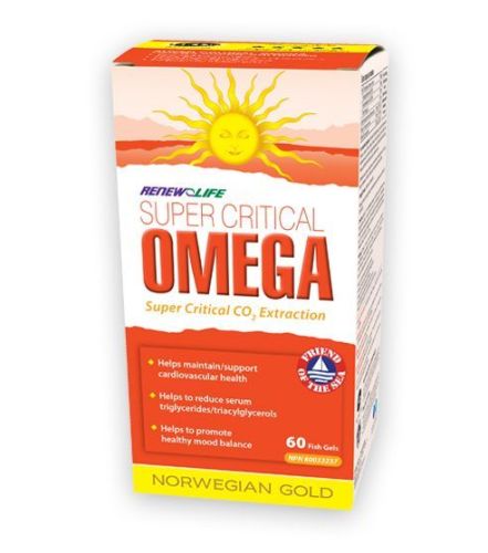 Renew Life Norwegian Gold Super Critical Omega 60 Fish Gels