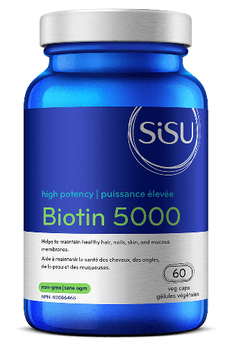 Sisu Biotin High Potency 5000mcg 60 Veg Capsules