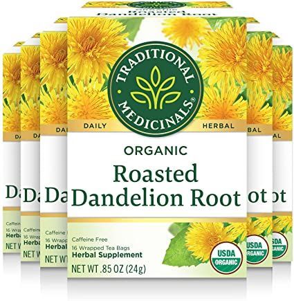 Traditional Medicinals Organic Roasted Dandelion Root Tea 16 Count