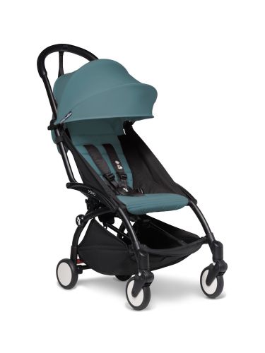 BABYZEN YOYO2 Stroller Bundle (frame + color pack) - Black with Aqua